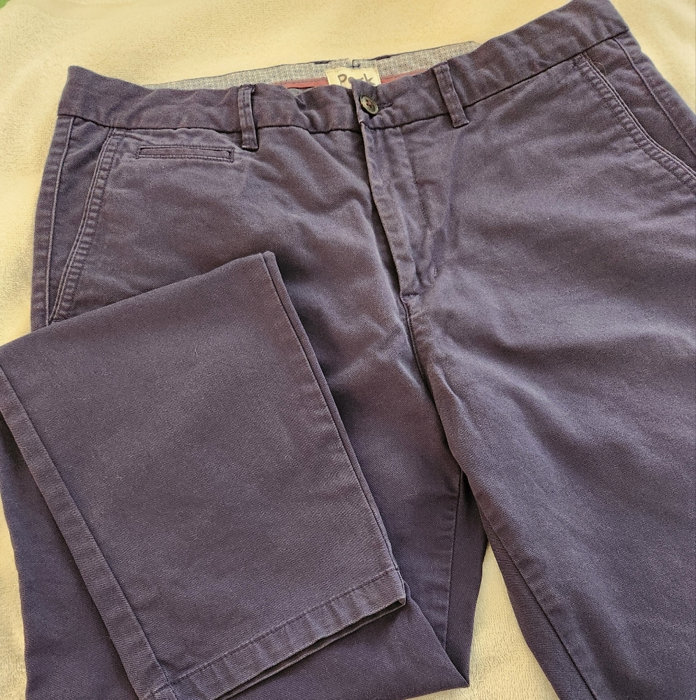 Perk Brand Straight Leg Blue Chinos 35W/32L